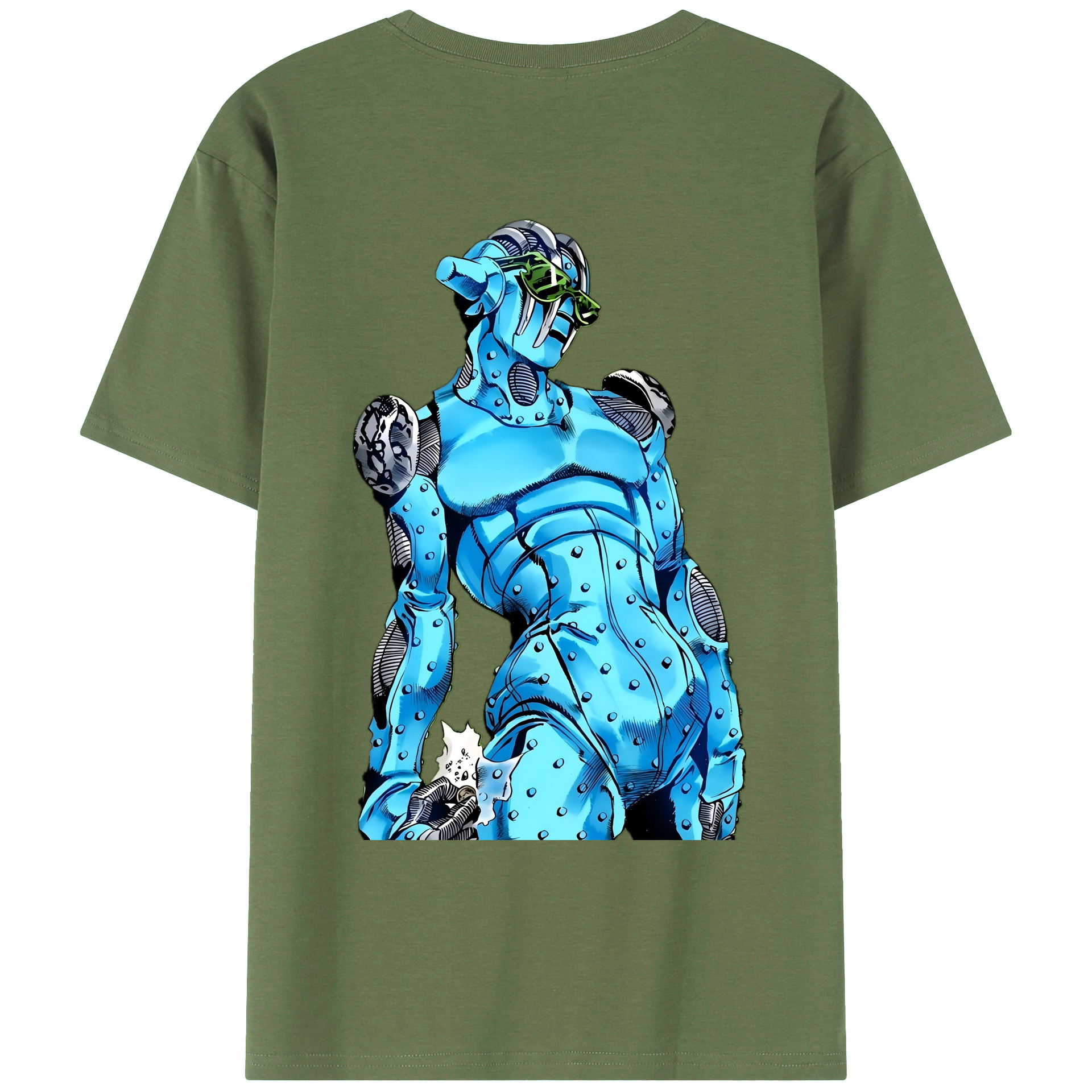 （画像用） ジョジョの奇妙な冒険 JoJo's Bizarre Adventure 綿100％ メンズ半袖Tシャツ（バックプリント） 通気性